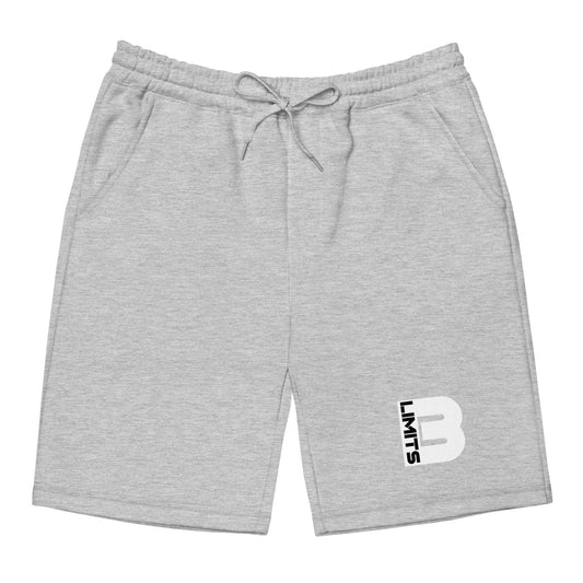 B Logo Men's Fleece Shorts (Color Grey)